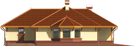 Maly - Projekt domu Małgosia (z wiatą) - elewacja lewa