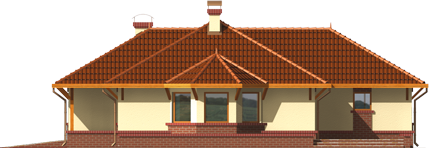 Maly - Projekt domu Małgosia (z wiatą) - elewacja lewa