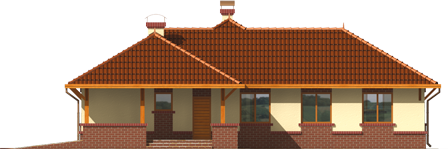 Maly - Projekt domu Małgosia (z wiatą) - elewacja prawa