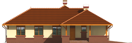 Maly - Projekt domu Małgosia (z wiatą) - elewacja prawa