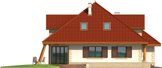 Diuna II G2 - Projekt domu Diuna G2 (lukarna) - elewacja prawa