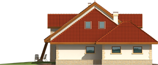 Diuna II G2 - Projekt domu Diuna G2 (lukarna) - elewacja tylna