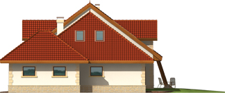 Diuna II G2 - Projekt domu Diuna G2 (lukarna) - elewacja tylna