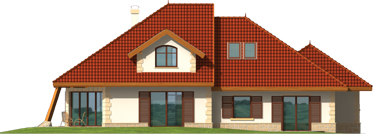 Diuna II G2 - Projekt domu Diuna G2 (lukarna) - elewacja lewa