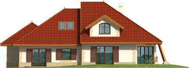 Diuna II G2 - Projekt domu Diuna G2 (lukarna) - elewacja lewa