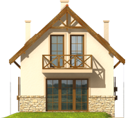 Mari - Projekt domu Marika - elewacja tylna