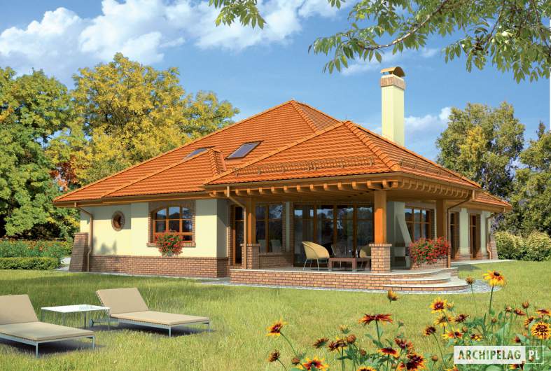 Projekt domu Seweryna G2 - Projekty domów ARCHIPELAG - Seweryna G2 - wizualizacja ogrodowa