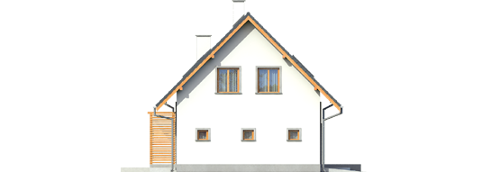 Ben II G1 (with a basement) - Projekt domu Ben II G1 (z piwnicą) - elewacja lewa