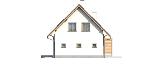 Ben II G1 (with a basement) - Projekt domu Ben II G1 (z piwnicą) - elewacja lewa