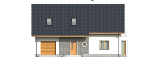 Ben II G1 (with a basement) - Projekt domu Ben II G1 (z piwnicą) - elewacja frontowa