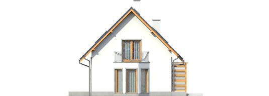 Ben II G1 (with a basement) - Projekt domu Ben II G1 (z piwnicą) - elewacja prawa