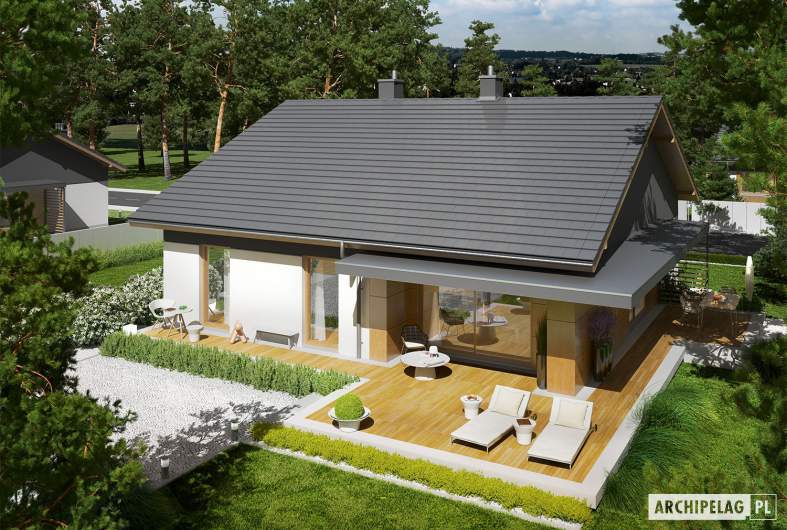 Projekt domu Iwo G1 - widok z góry