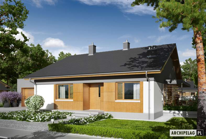 Projekt domu Iwo G1 - wizualizacja frontowa