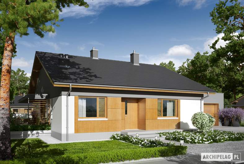 Projekt domu Iwo G1 - wizualizacja frontowa