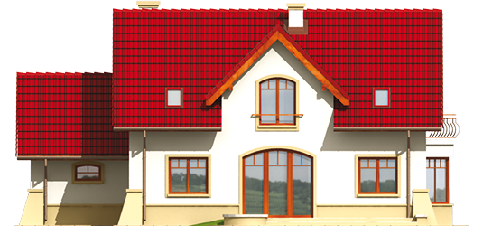 Gertruda G1 - Projekt domu Gertruda G1 - elewacja tylna