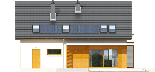 Pablo II G1 - Projekt domu Pablo II G1 - elewacja tylna