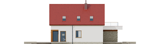 Projekt domu E13 III G1 ECONOMIC - elewacja lewa