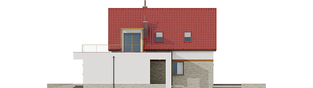 Projekt domu E13 III G1 ECONOMIC - elewacja prawa