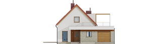 Projekt domu E13 III G1 ECONOMIC - elewacja frontowa