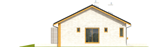 Eric III - Projekt domu Eryk (z wiatą) - elewacja lewa