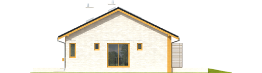 Eric III - Projekt domu Eryk (z wiatą) - elewacja lewa