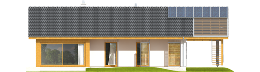 Eric III - Projekt domu Eryk (z wiatą) - elewacja tylna