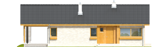 Eric III - Projekt domu Eryk (z wiatą) - elewacja frontowa