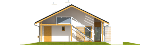 Eric III - Projekt domu Eryk (z wiatą) - elewacja prawa