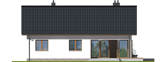 Sven II - Projekty domów ARCHIPELAG - Swen II - elewacja tylna