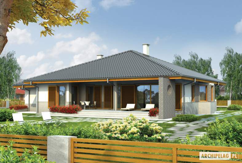 Projekt domu Florenc III G1 - wizualizacja ogrodowa