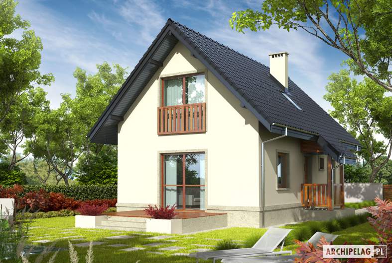 Projekt domu Martusia - Projekty domów ARCHIPELAG - Martusia - wizualizacja ogrodowa