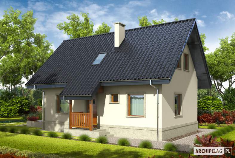 Projekt domu Martusia - Projekty domów ARCHIPELAG - Martusia - wizualizacja frontowa