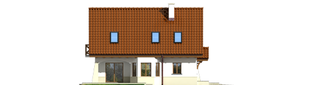 Projekt domu Karolinka G2 (bliźniak) - elewacja lewa