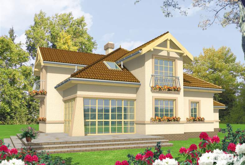 Projekt domu Artemida G2 - wizualizacja ogrodowa