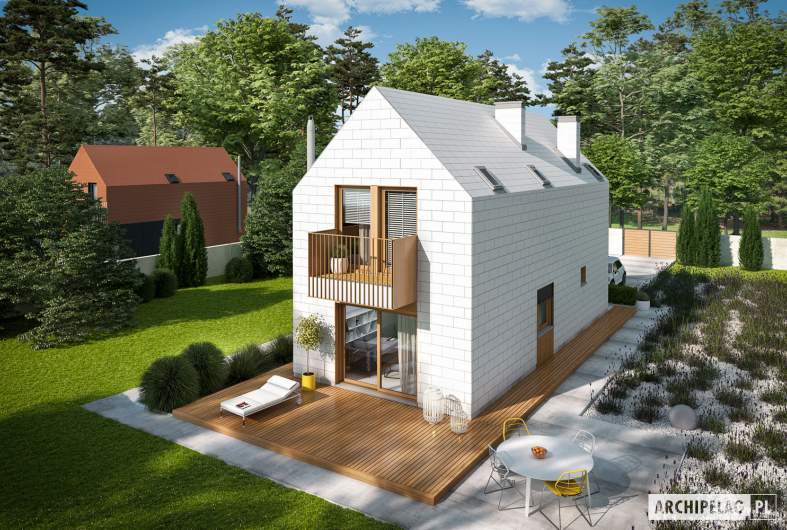 Projekt domu Moniczka II (wersja D) - widok z góry