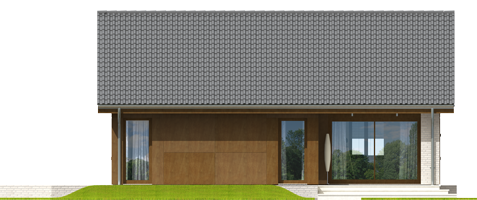 Rafael V - Projekt domu Rafael V - elewacja tylna