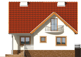 Zita - Projekt domu Zyta - elewacja frontowa