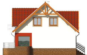 Zita - Projekt domu Zyta - elewacja lewa