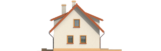 Caline - Projekty domów ARCHIPELAG - Calineczka - elewacja prawa