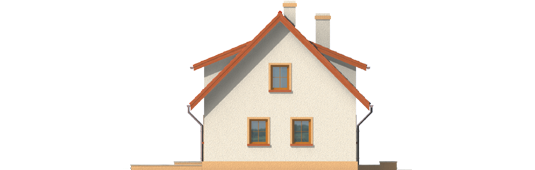 Caline - Projekty domów ARCHIPELAG - Calineczka - elewacja prawa