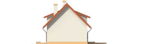 Caline - Projekty domów ARCHIPELAG - Calineczka - elewacja lewa