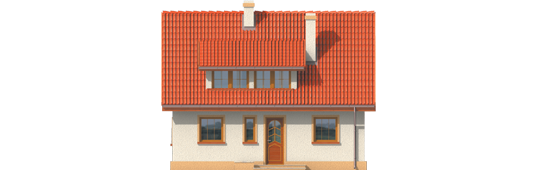 Caline - Projekty domów ARCHIPELAG - Calineczka - elewacja frontowa