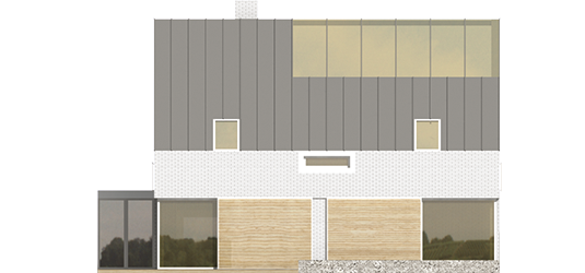 Brunon - Projekt domu Brunon - elewacja tylna