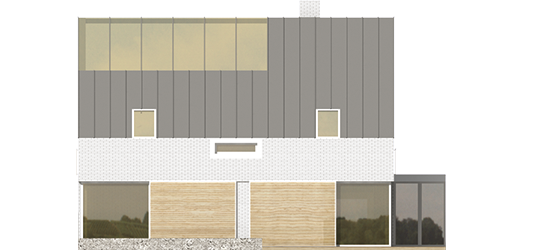 Brunon - Projekt domu Brunon - elewacja tylna