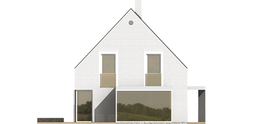 Brunon - Projekt domu Brunon - elewacja prawa