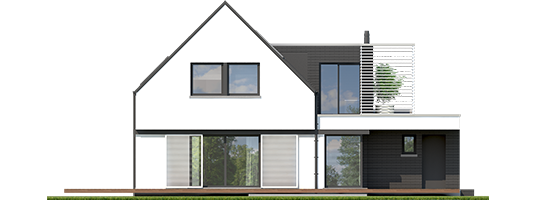 Markus G1 - Projekt domu Markus G1 - elewacja tylna