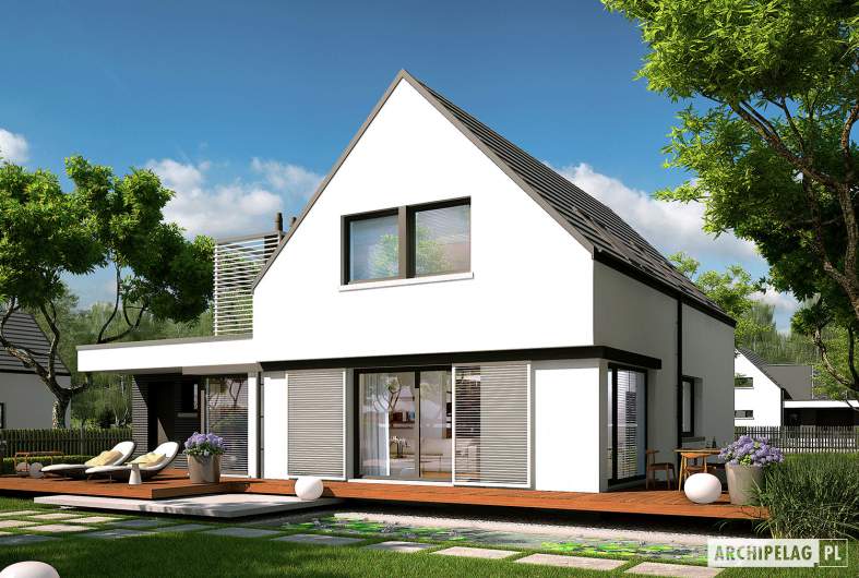 Projekt domu Markus G1 - wizualizacja ogrodowa