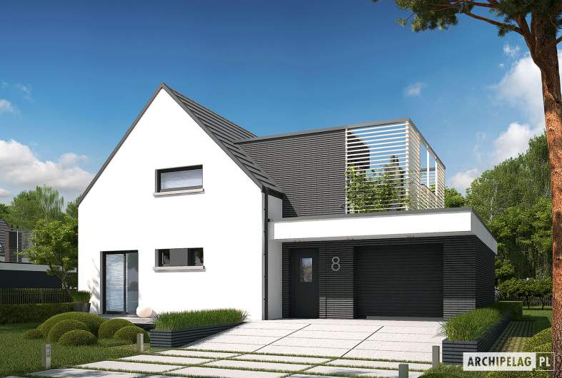 Projekt domu Markus G1 - wizualizacja frontowa