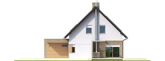 Tobby G1 ENERGO - Projekt domu Tobiasz G1 ENERGO - elewacja prawa