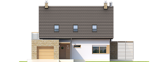 Tobby G1 ENERGO - Projekt domu Tobiasz G1 ENERGO - elewacja frontowa